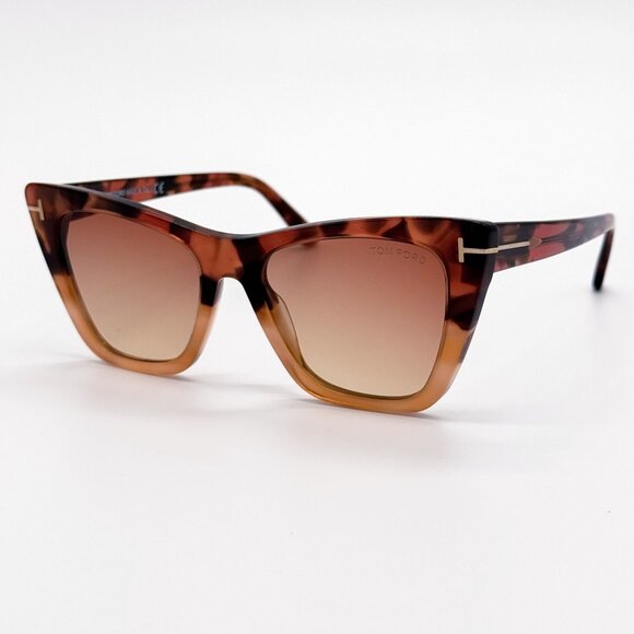 NEW TOM FORD SUNGLASSES POPPY-02 TF846 56T CAT EYE HAVANA WOMEN FT0846/S main image 8